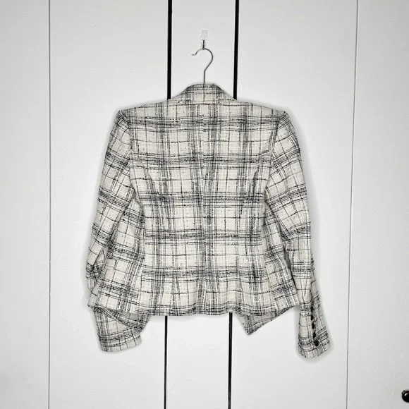 L'Agence Brook Tweed Double Breasted Blazer Jacket - Picture 6 of 9